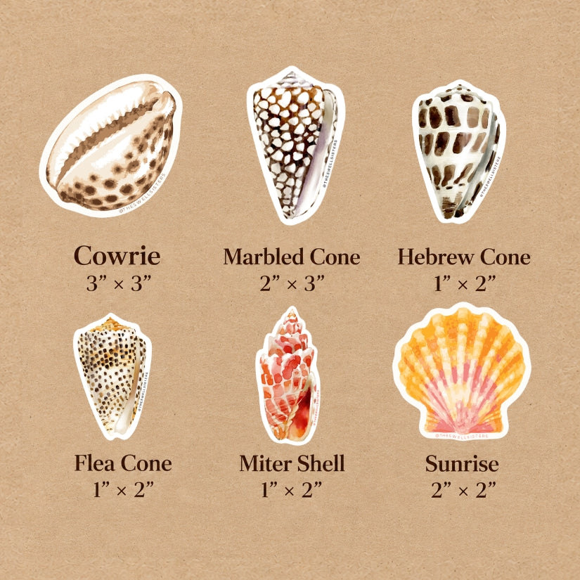 Weatherproof Shell Stickers